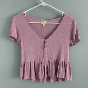 Tillys: lavender peplum t shirt